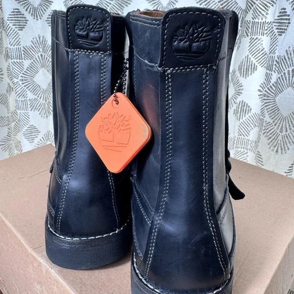 Timberland Earthkeepers 73182 Black Leather Engineer Harness Boots Men’s 10 NIB - Picture 9 of 12